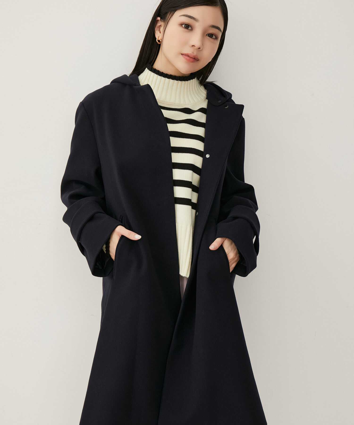 VIS「【静電気防止】【2WAY】フード取り外しジャージメルトンコート」|その他|