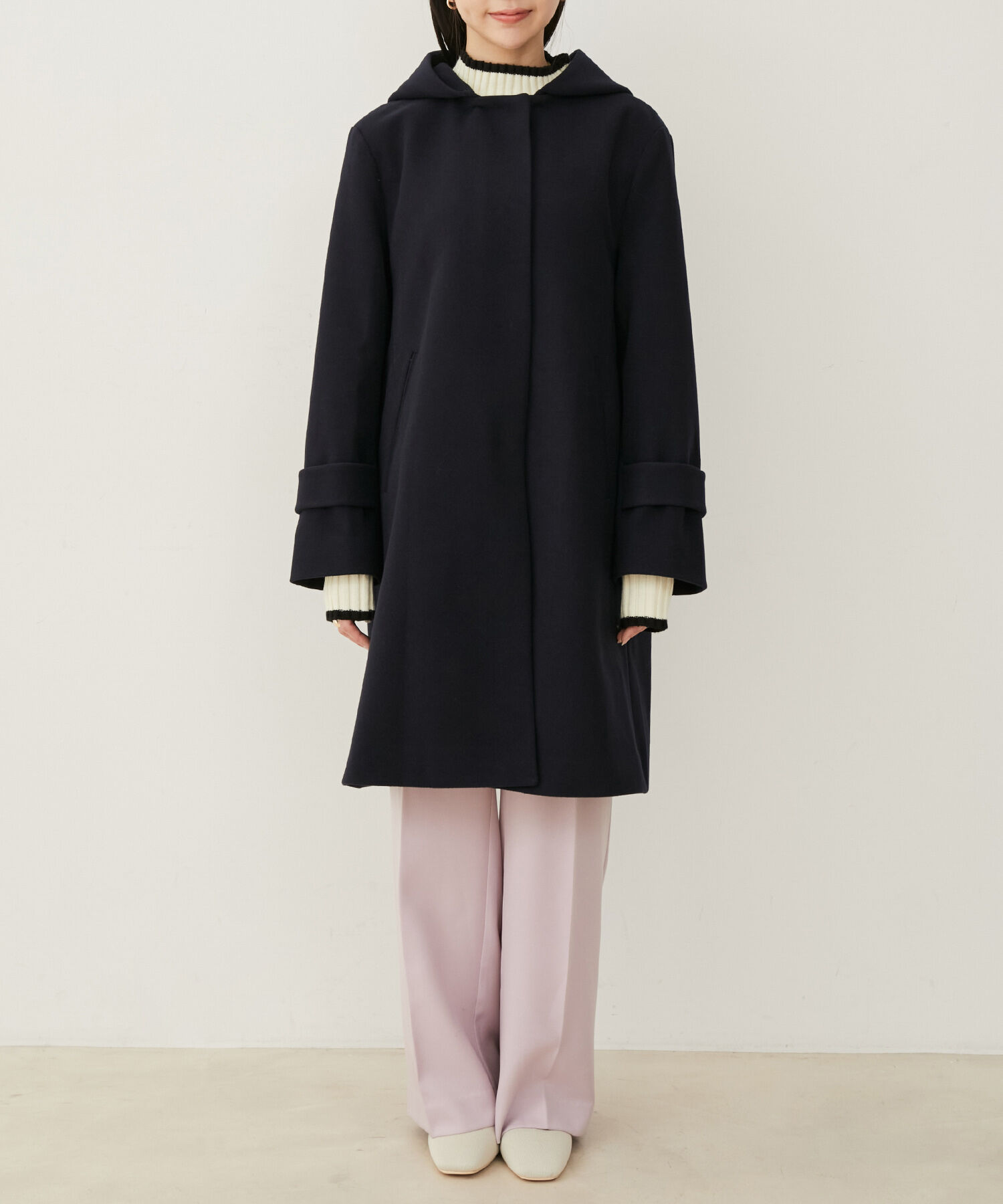 VIS「【静電気防止】【2WAY】フード取り外しジャージメルトンコート」|その他|