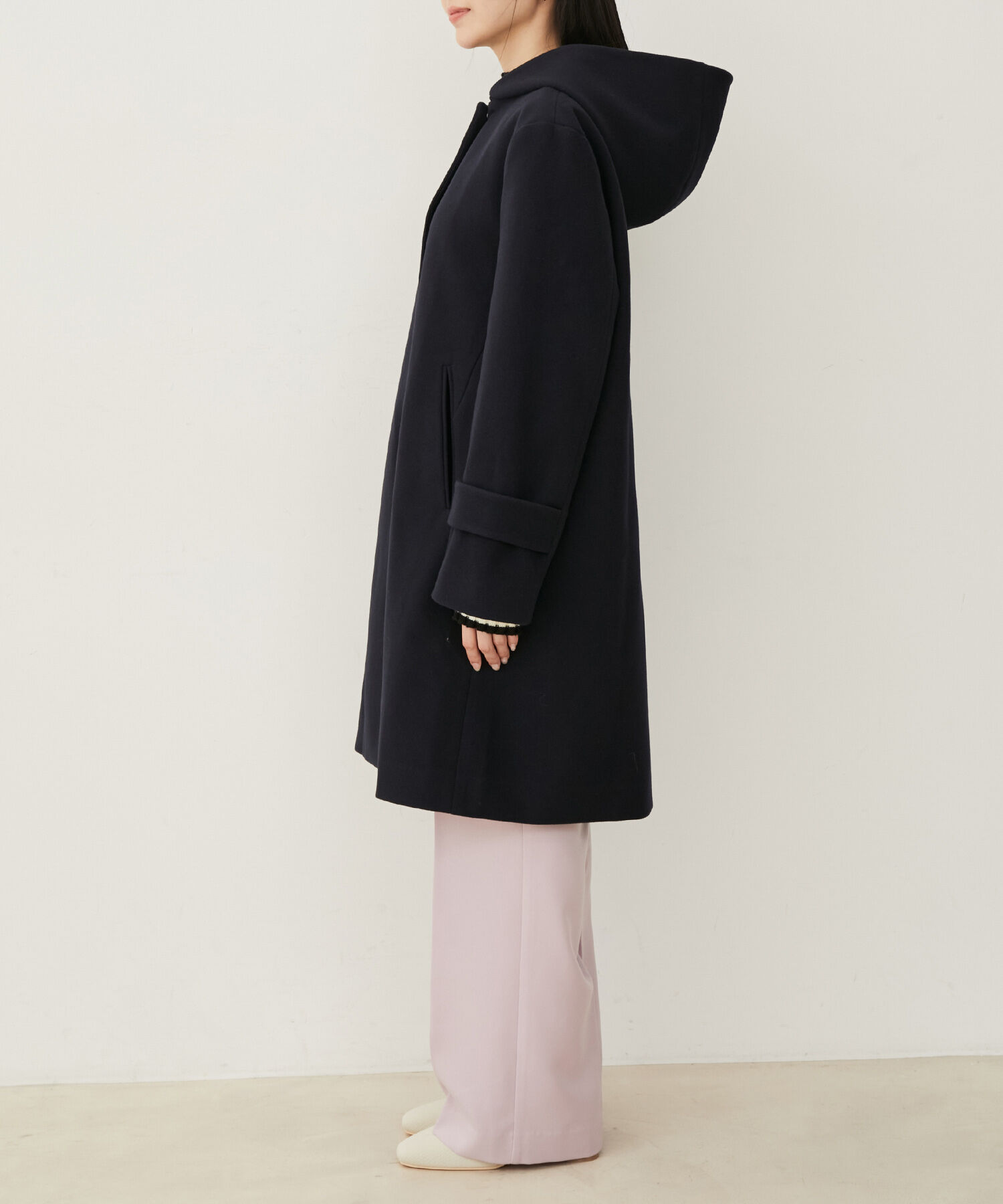 VIS「【静電気防止】【2WAY】フード取り外しジャージメルトンコート」|その他|