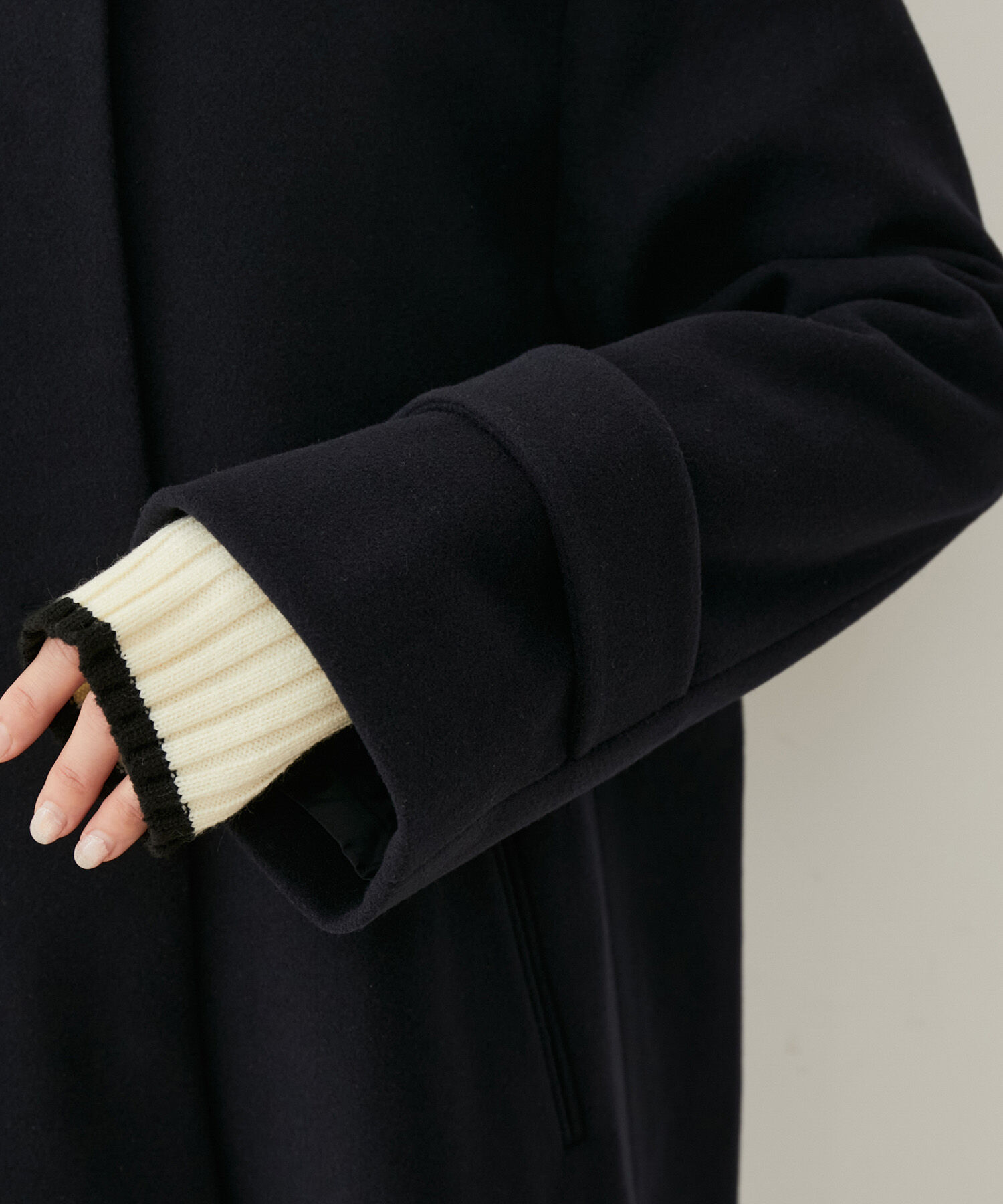 VIS「【静電気防止】【2WAY】フード取り外しジャージメルトンコート」|その他|