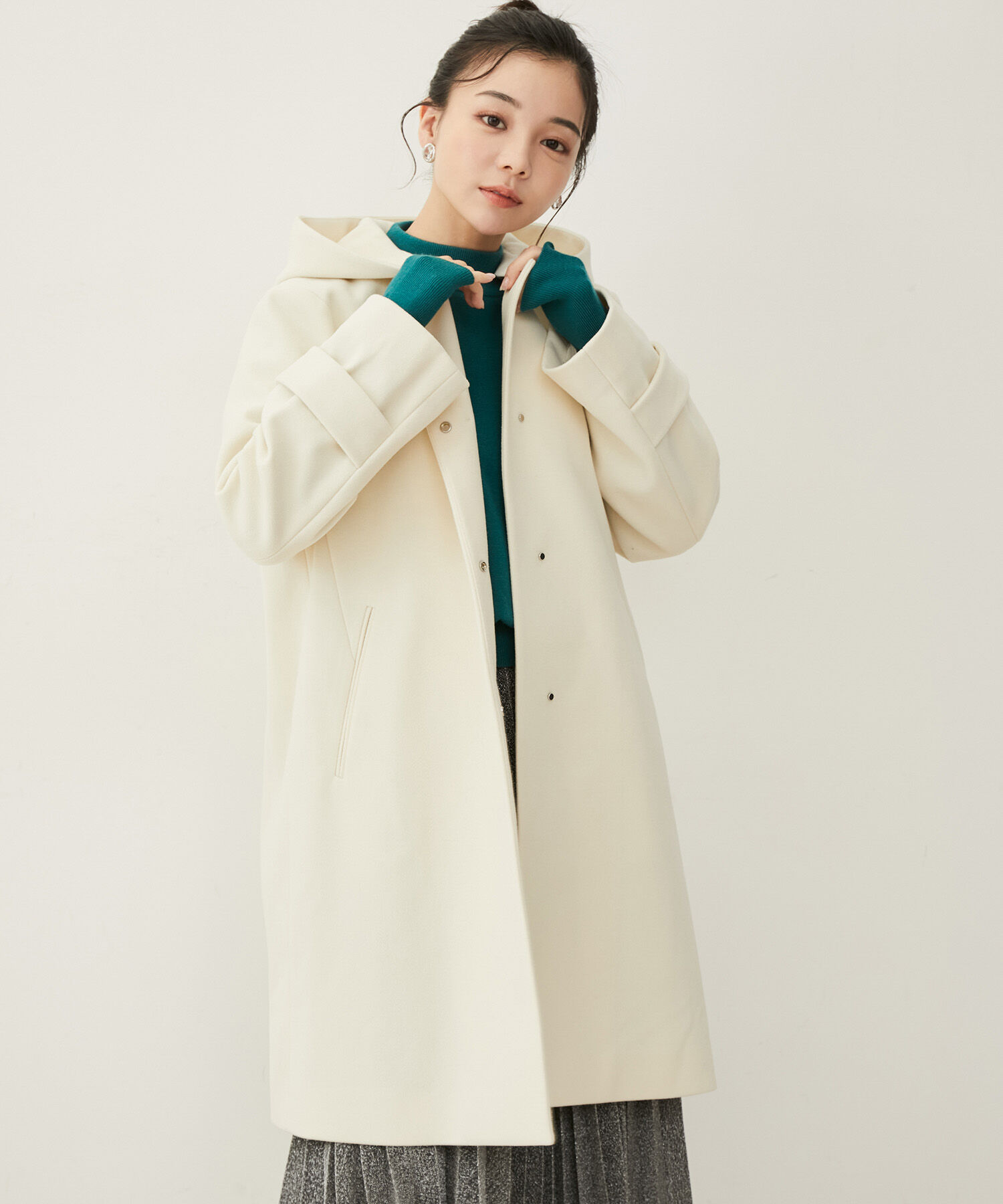 VIS「【静電気防止】【2WAY】フード取り外しジャージメルトンコート」|その他|