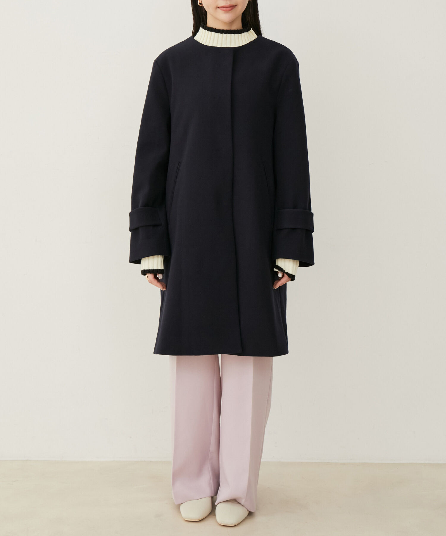 VIS「【静電気防止】【2WAY】フード取り外しジャージメルトンコート」|その他|