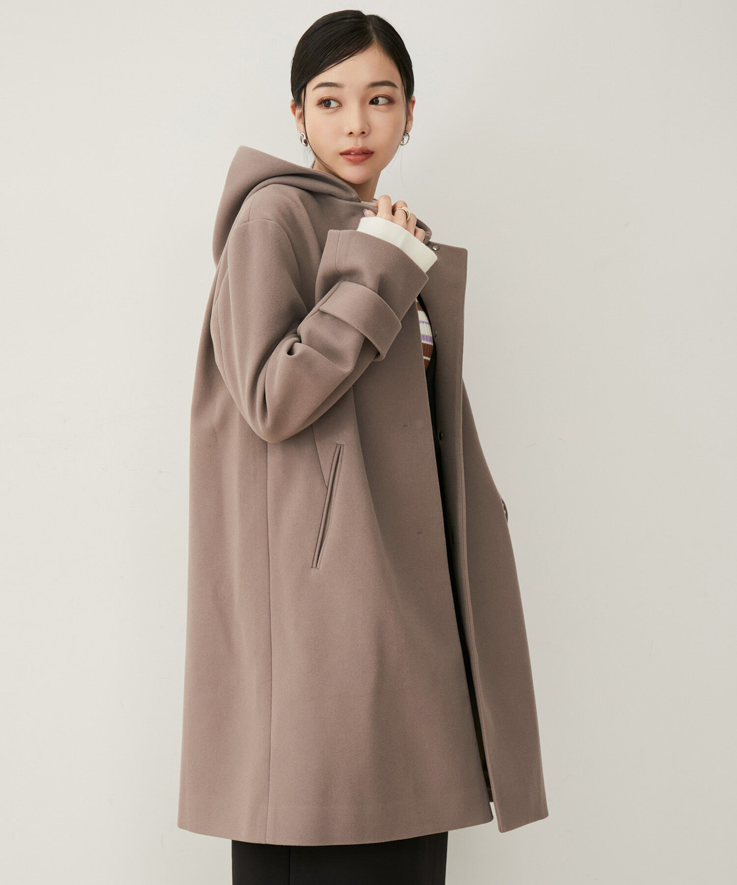 VIS「【静電気防止】【2WAY】フード取り外しジャージメルトンコート」|その他|