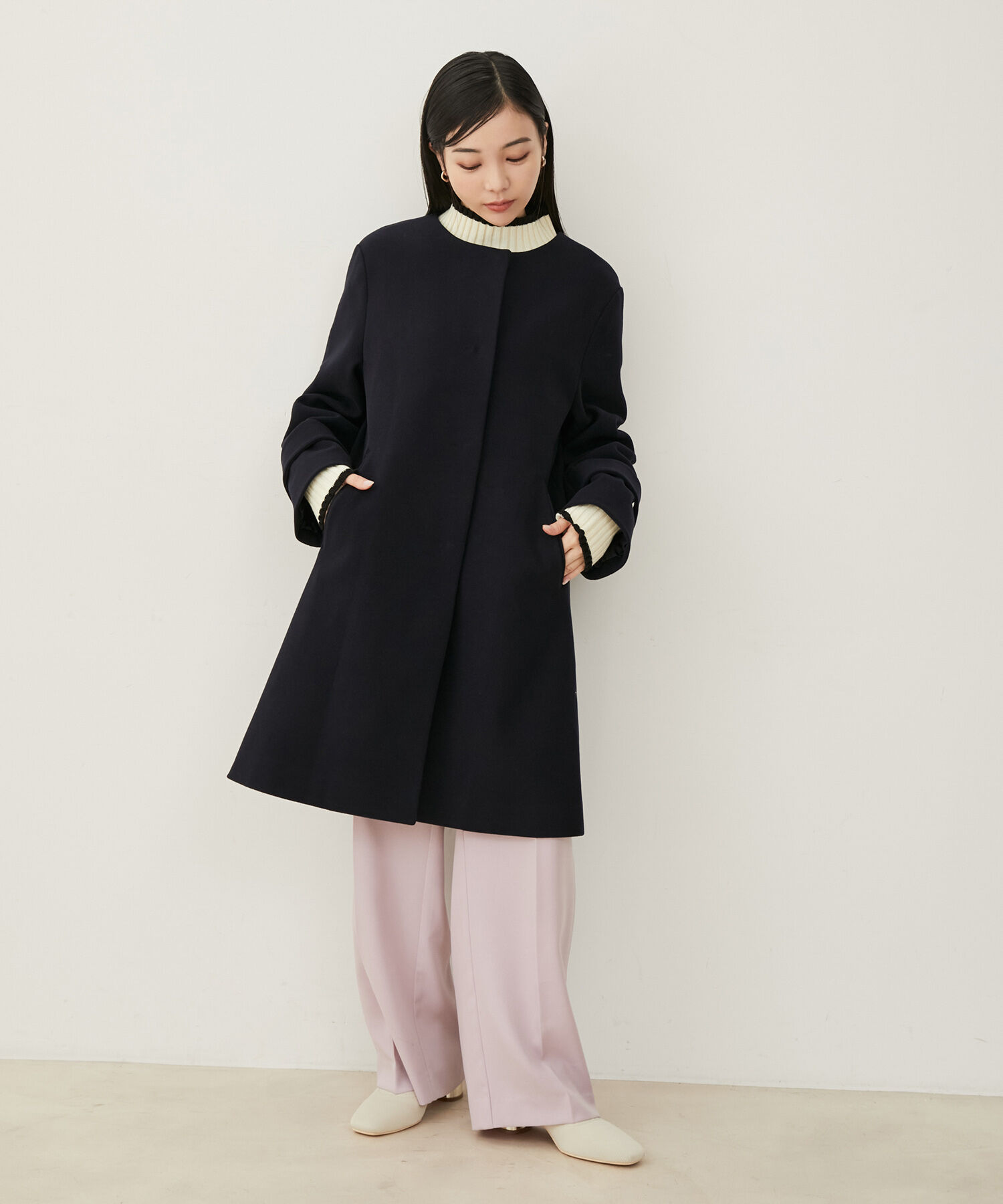 VIS「【静電気防止】【2WAY】フード取り外しジャージメルトンコート」|その他|