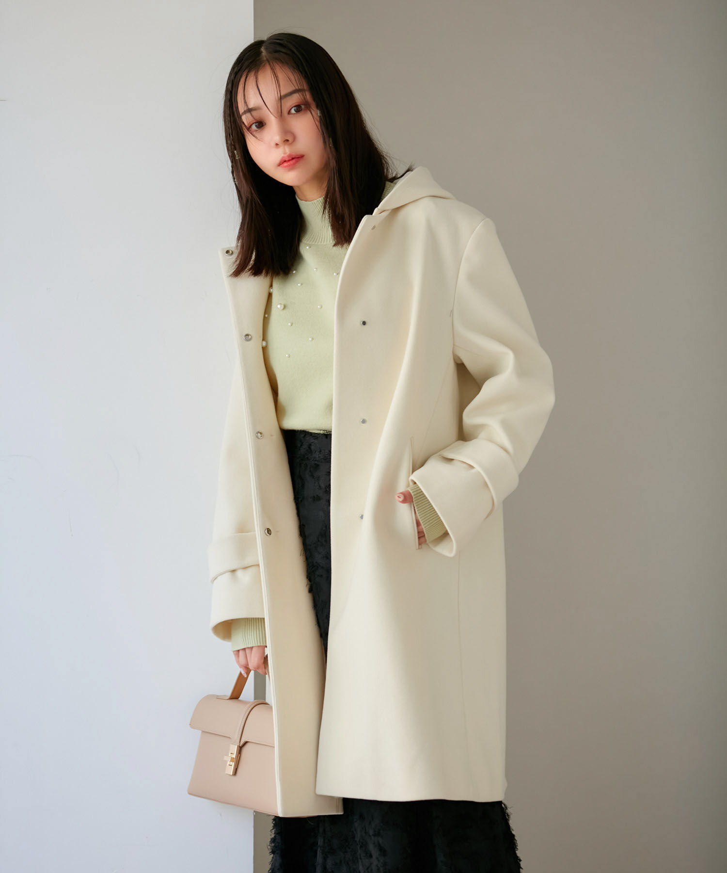 VIS「【静電気防止】【2WAY】フード取り外しジャージメルトンコート」|その他|