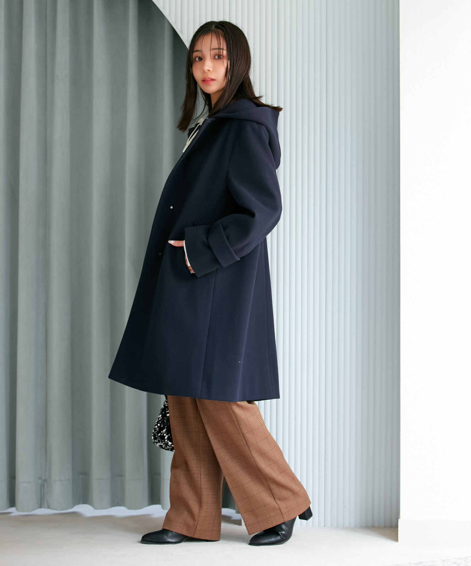 VIS「【静電気防止】【2WAY】フード取り外しジャージメルトンコート」|その他|