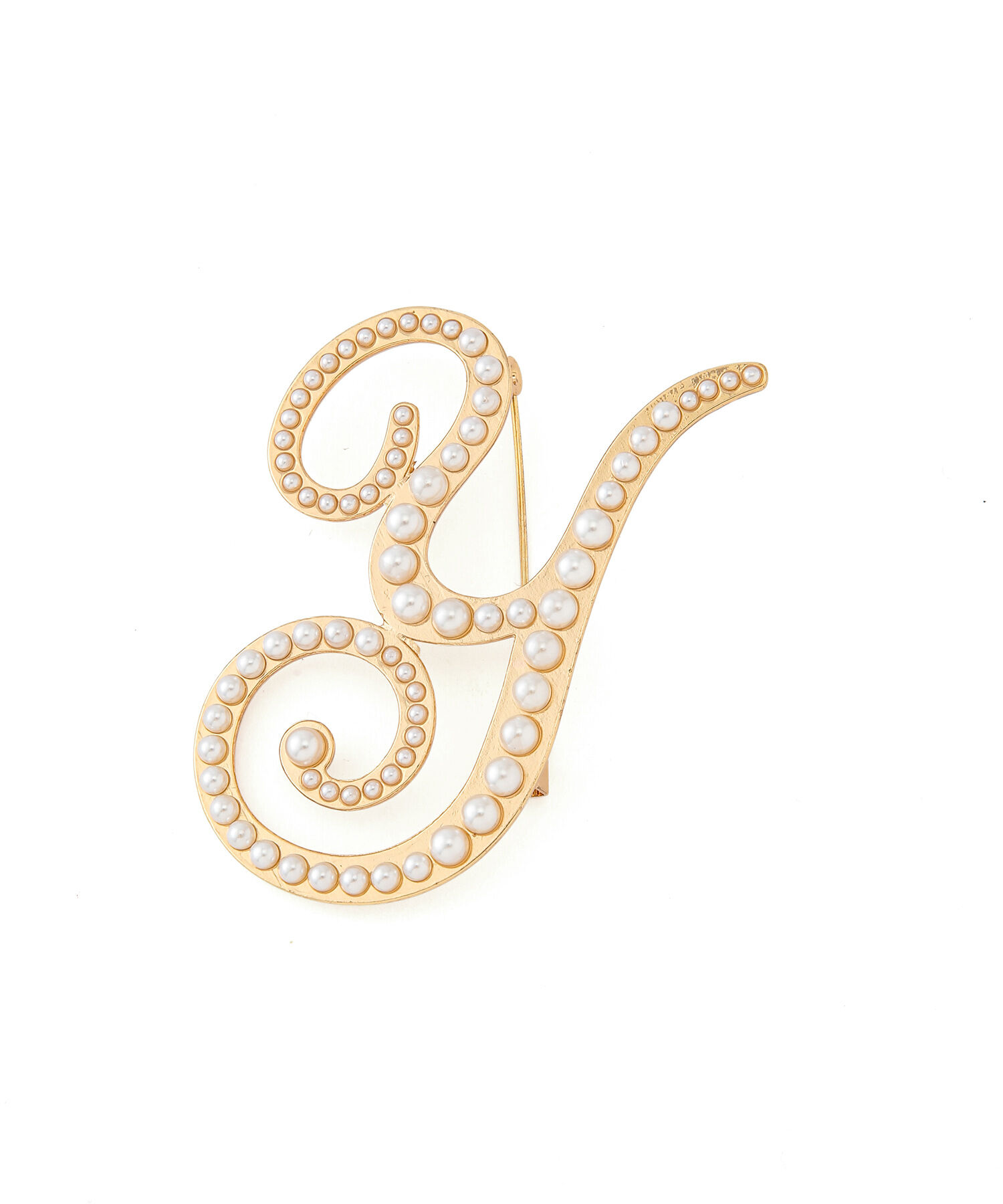 VIS「パールイニシャルブローチ」|ブローチ・コサージュ|