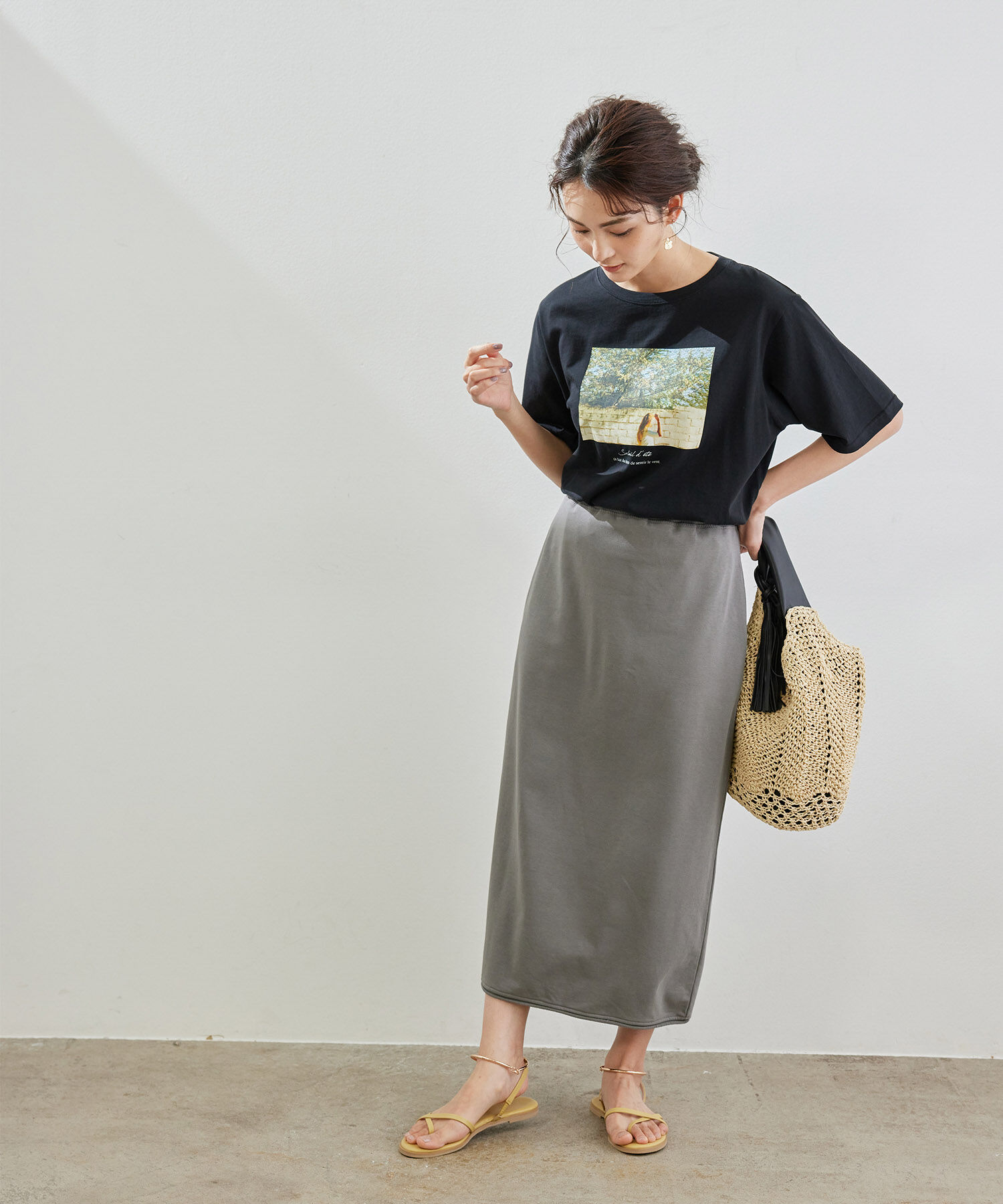 Rope&rsquo;Picnic「【セットアップ対応】ミニ裏毛ロングスカート」|スカート|