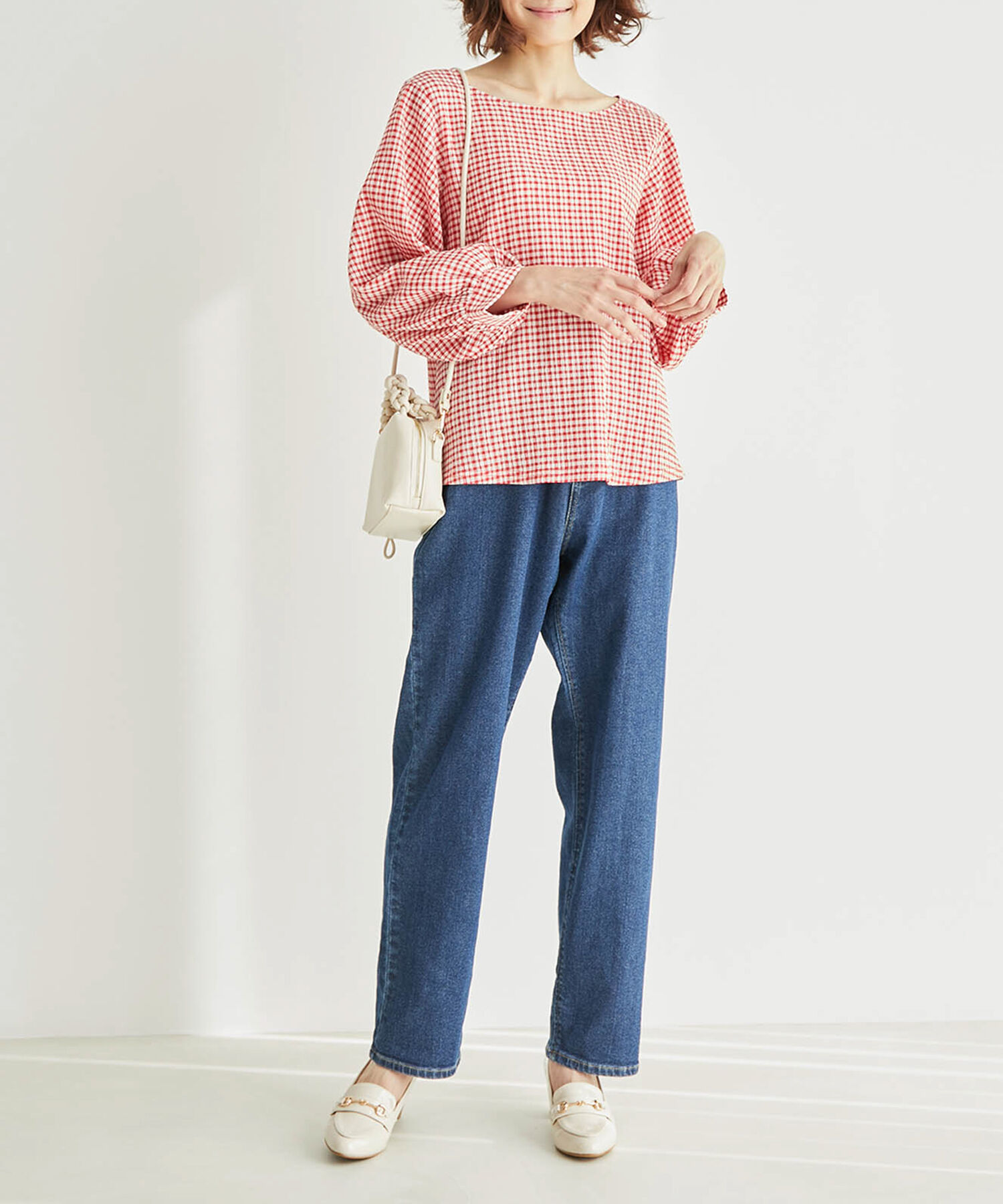 Rope&rsquo;Picnic「ギンガムチェックプルオーバー」|シャツ・ブラウス|