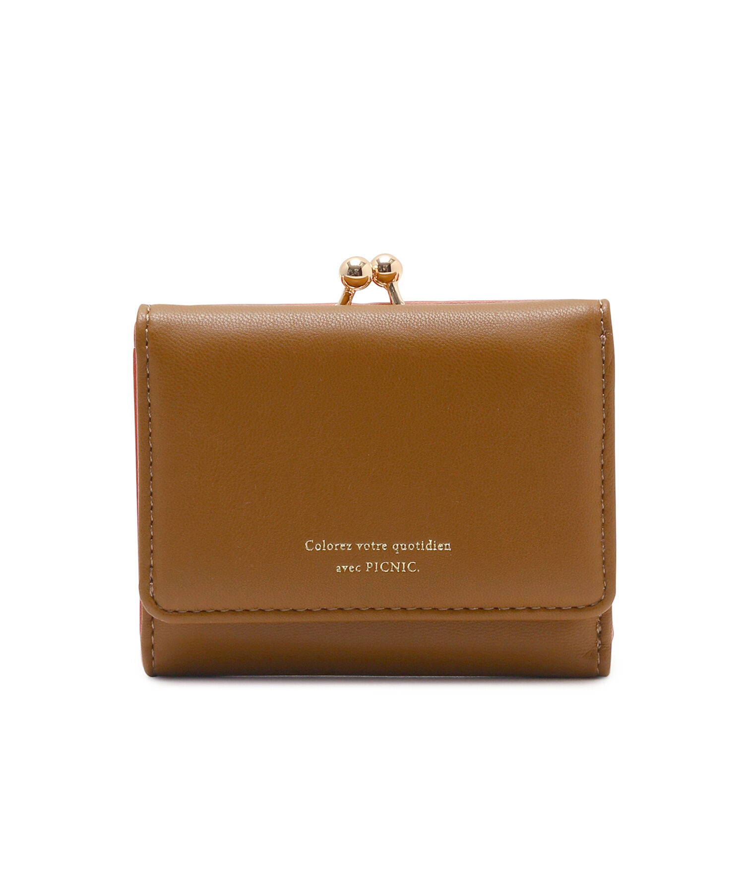 ROPE PICNIC PASSAGE「新色追加/がま口三つ折りウォレット」|財布|ブラウン(22)