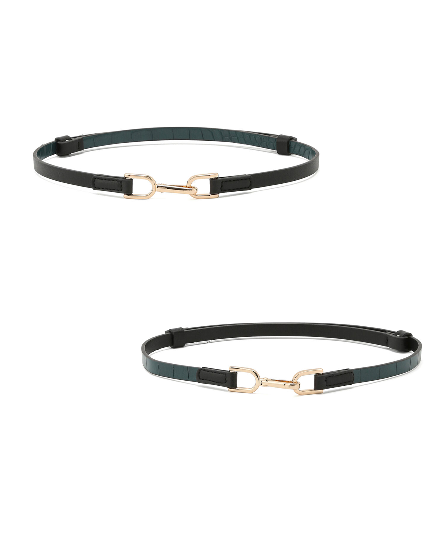 ROPE PICNIC PASSAGE「リサイクル合皮メタルフックバックルリバーシブルベルト」|ベルト|