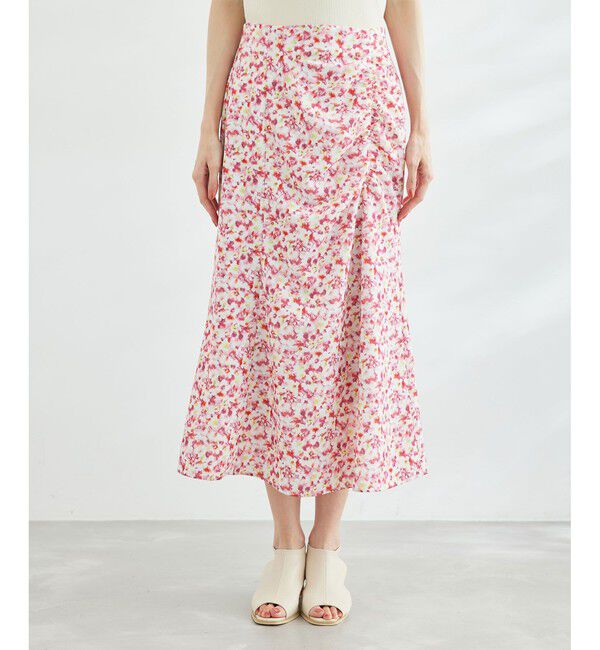 Rope&rsquo;Picnic「ぼかしフラワーギャザーマーメイドスカート」|スカート|