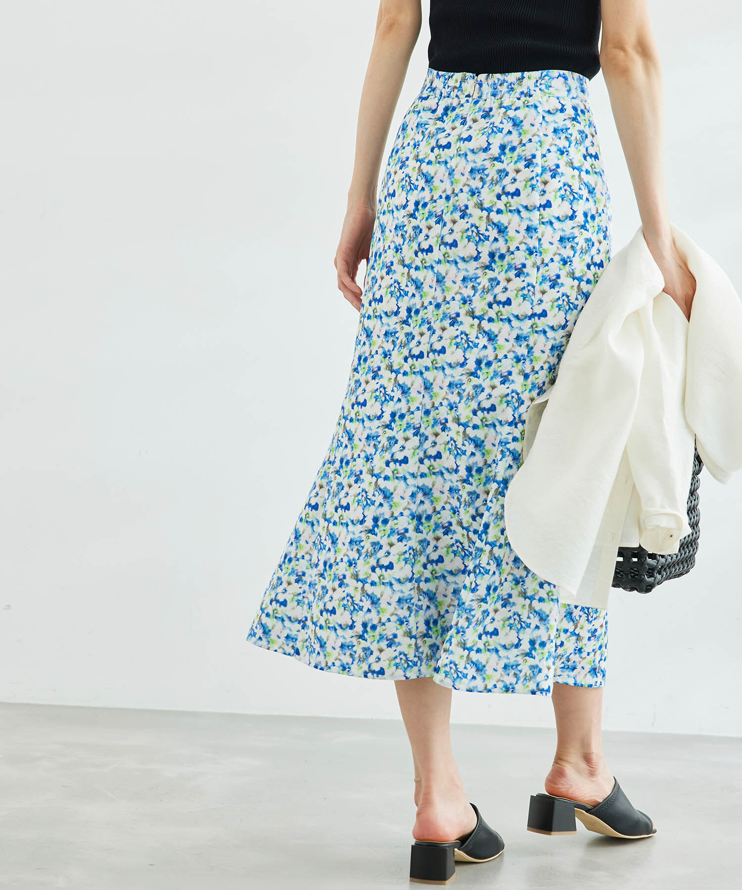 Rope&rsquo;Picnic「ぼかしフラワーギャザーマーメイドスカート」|スカート|