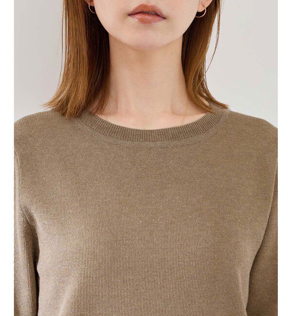 Rope&rsquo;Picnic「【洗濯機OK】LEVITAハーフスリーブニットプルオーバー」|ニット・セーター|