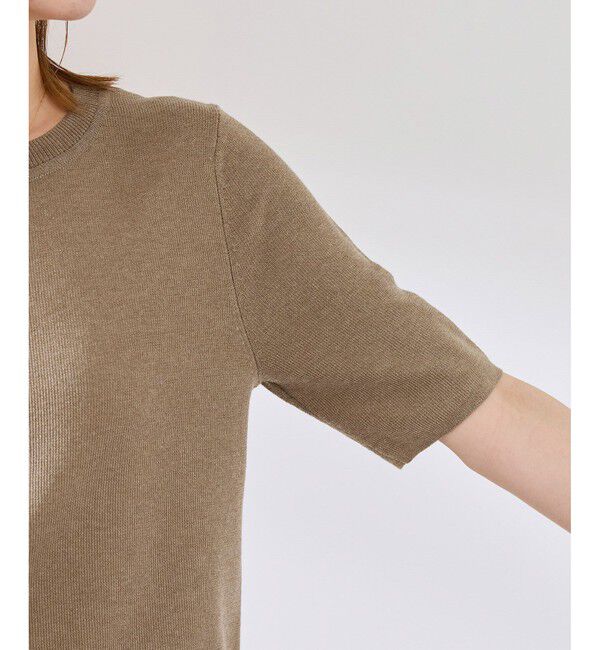 Rope&rsquo;Picnic「【洗濯機OK】LEVITAハーフスリーブニットプルオーバー」|ニット・セーター|