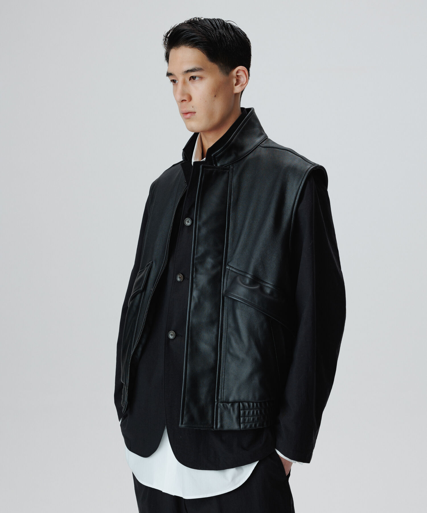 ADAM ET ROPE'「ラムレザー ベスト/サスティナブル」|その他|