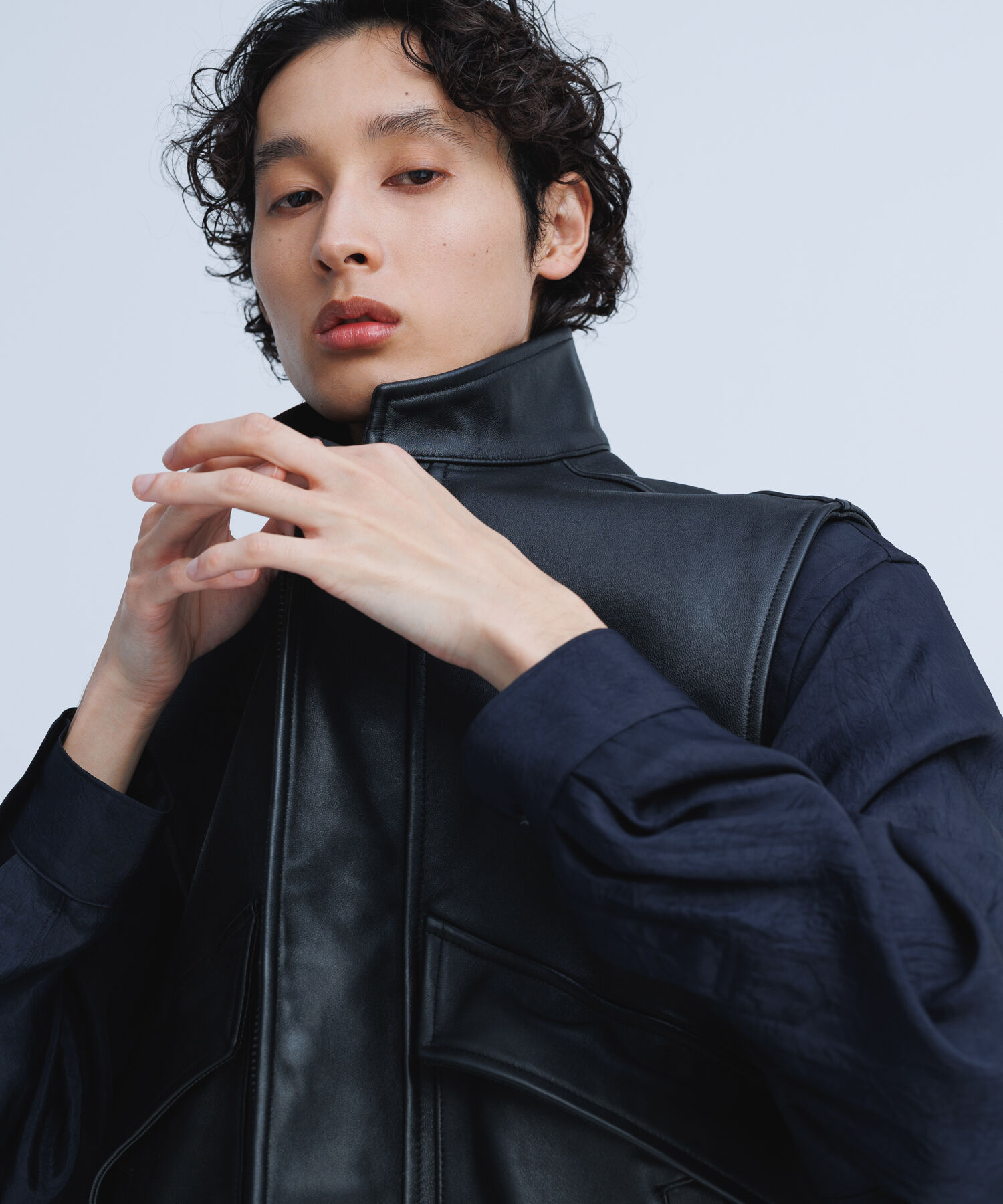 ADAM ET ROPE'「ラムレザー ベスト/サスティナブル」|その他|