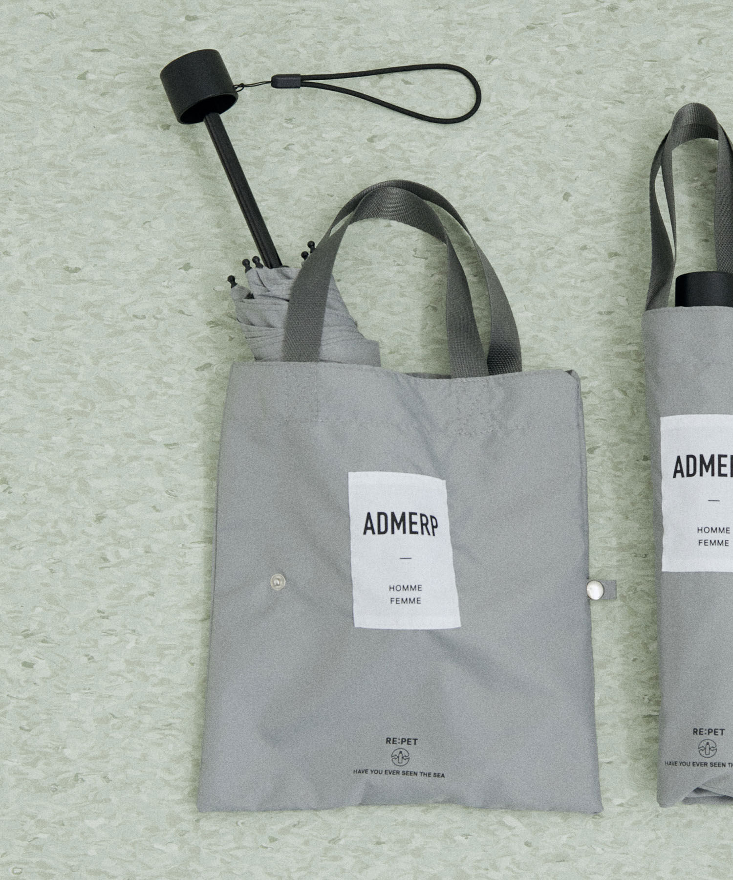 ADAM ET ROPE'「【サステナブル・晴雨兼用・男女兼用・U-DAY for ADAM ET ROPE'】[ADMERP] UMBRELLA53 with tote / 折りた」|傘|グレー(07)