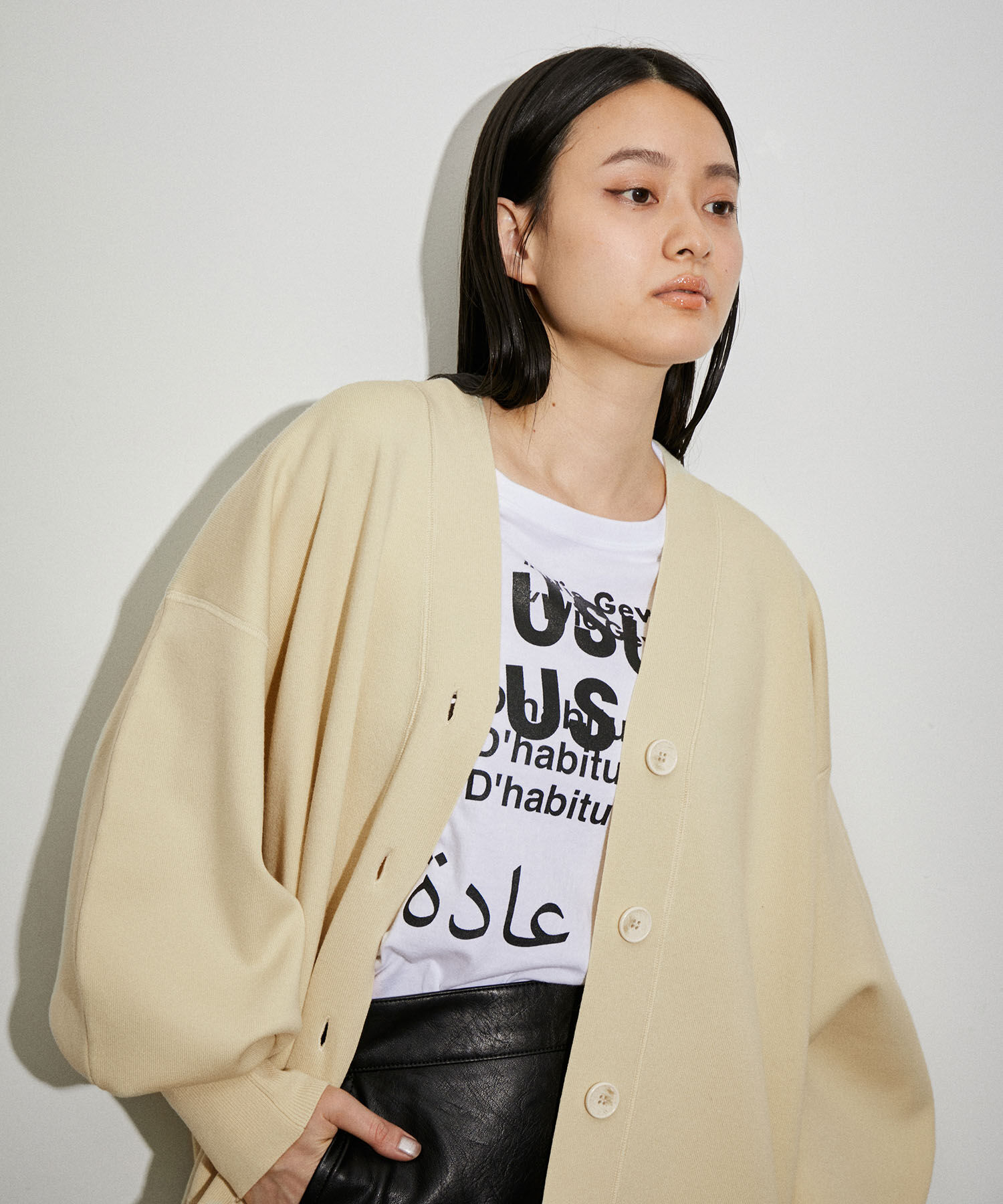 ADAM ET ROPE'「スウェットライクカーディガン」|カーディガン|ホワイト系(12)