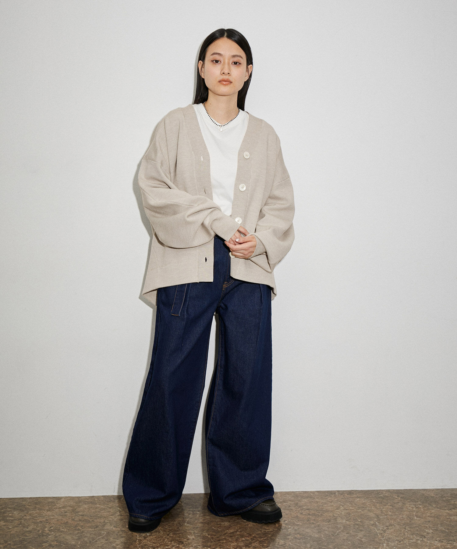 ADAM ET ROPE'「スウェットライクカーディガン」|カーディガン|