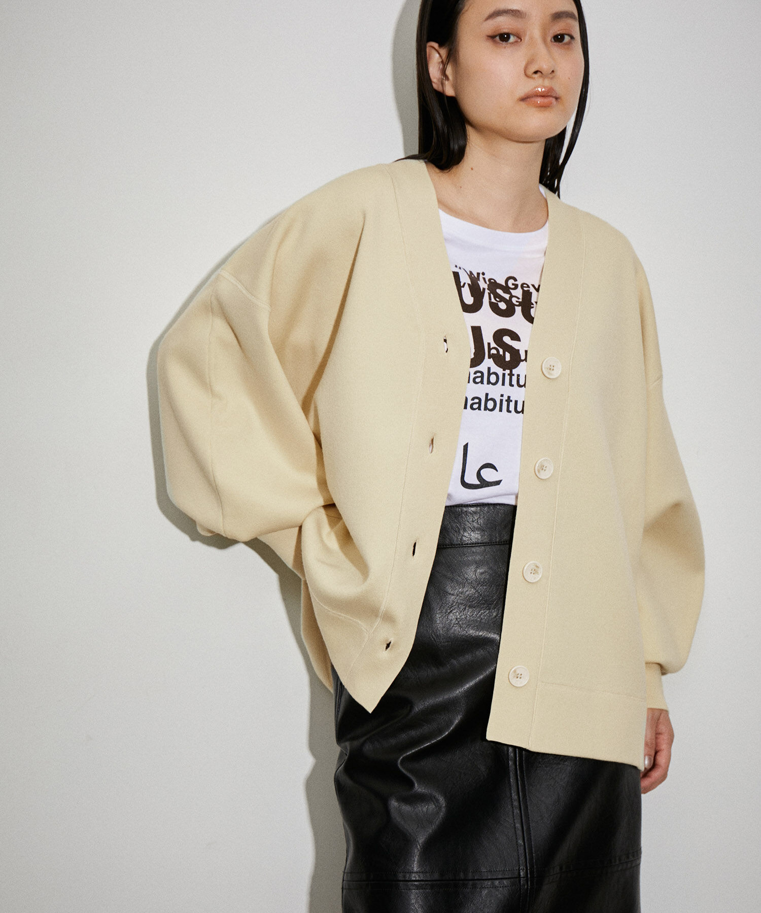 ADAM ET ROPE'「スウェットライクカーディガン」|カーディガン|