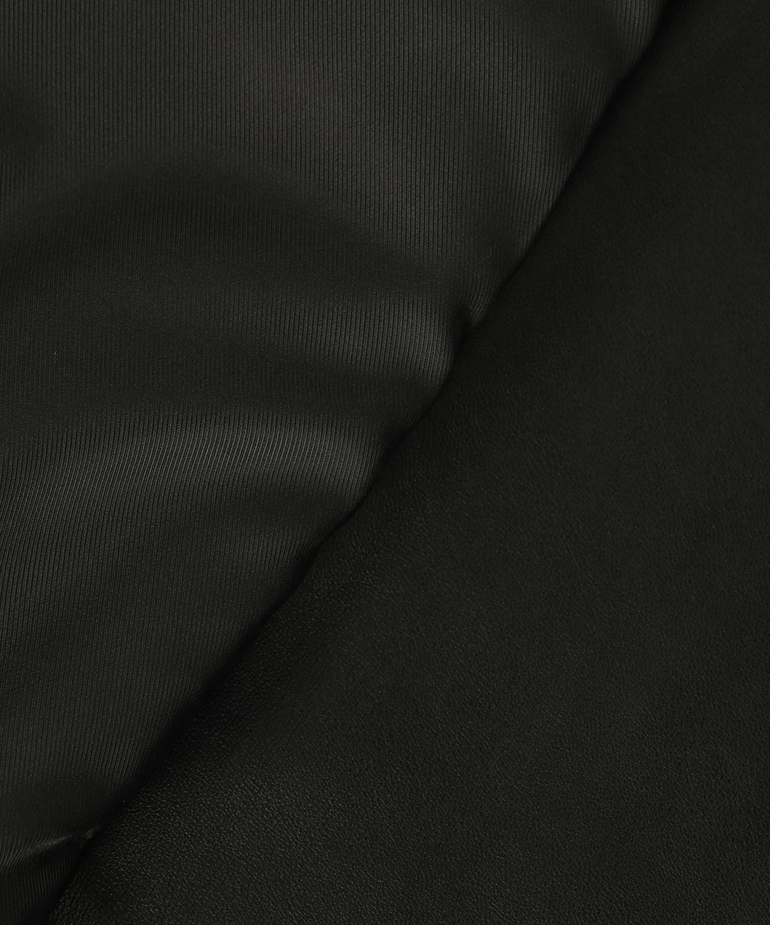 ADAM ET ROPE'「【WEB限定】スタンドネックフェイクレザージャケット」|ライダースジャケット|