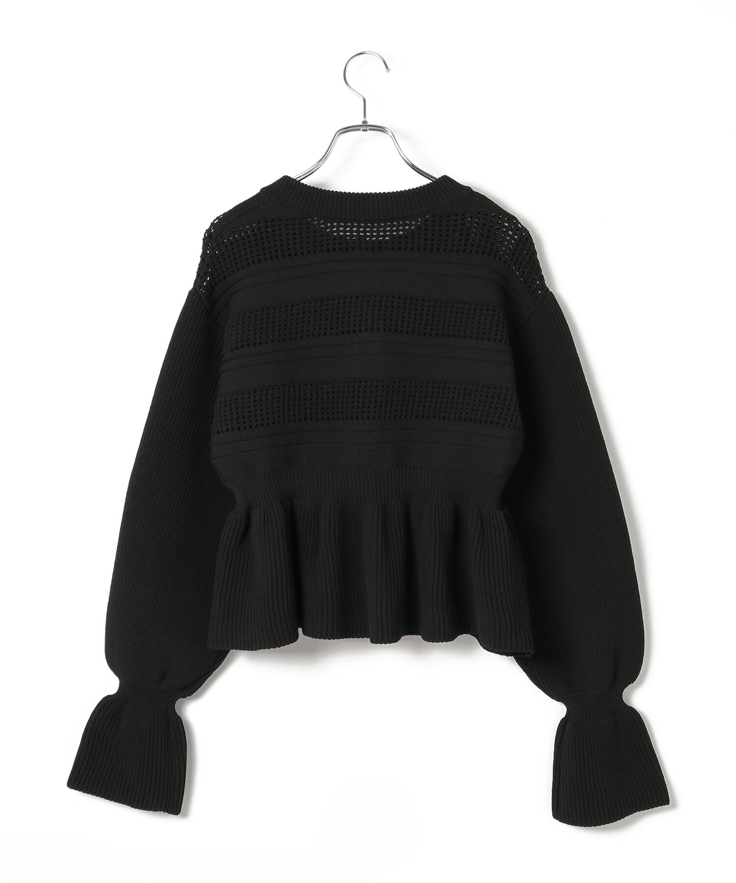 ADAM ET ROPE'「【サステナブル・WEB限定】ペプラムカーディガン」|カーディガン|