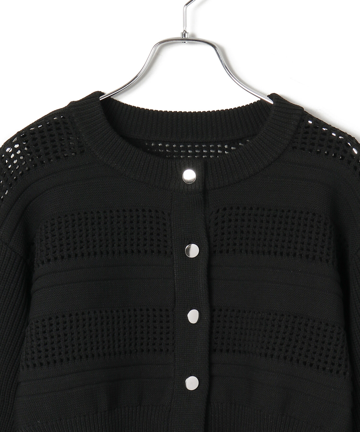 ADAM ET ROPE'「【サステナブル・WEB限定】ペプラムカーディガン」|カーディガン|