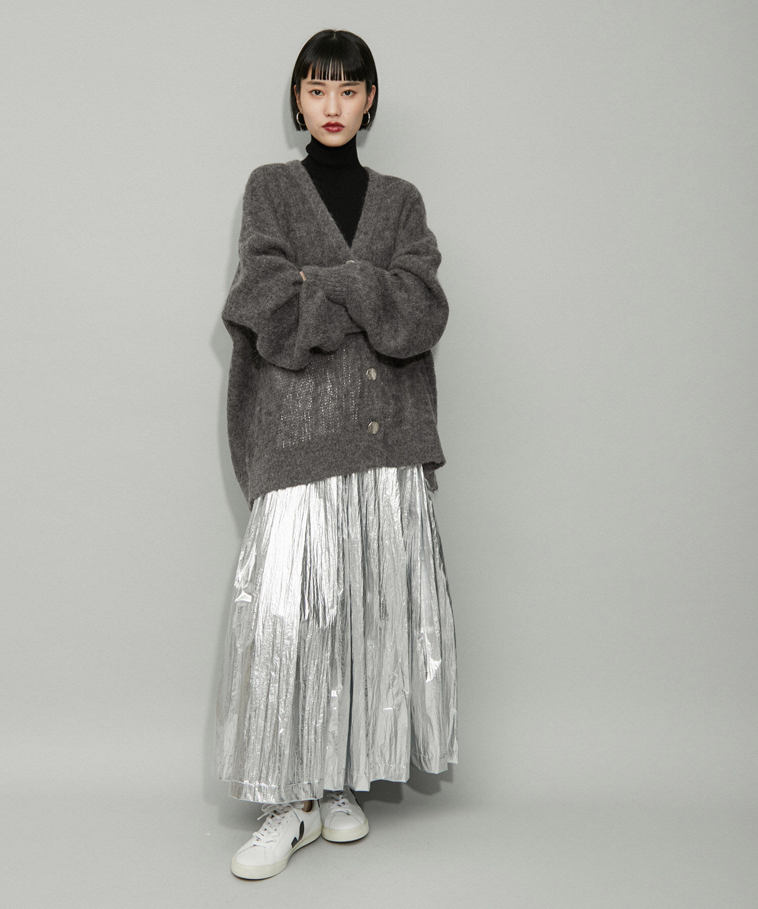 ADAM ET ROPE'「【WEB限定】ダブルモヘヤニットカーディガン」|カーディガン|