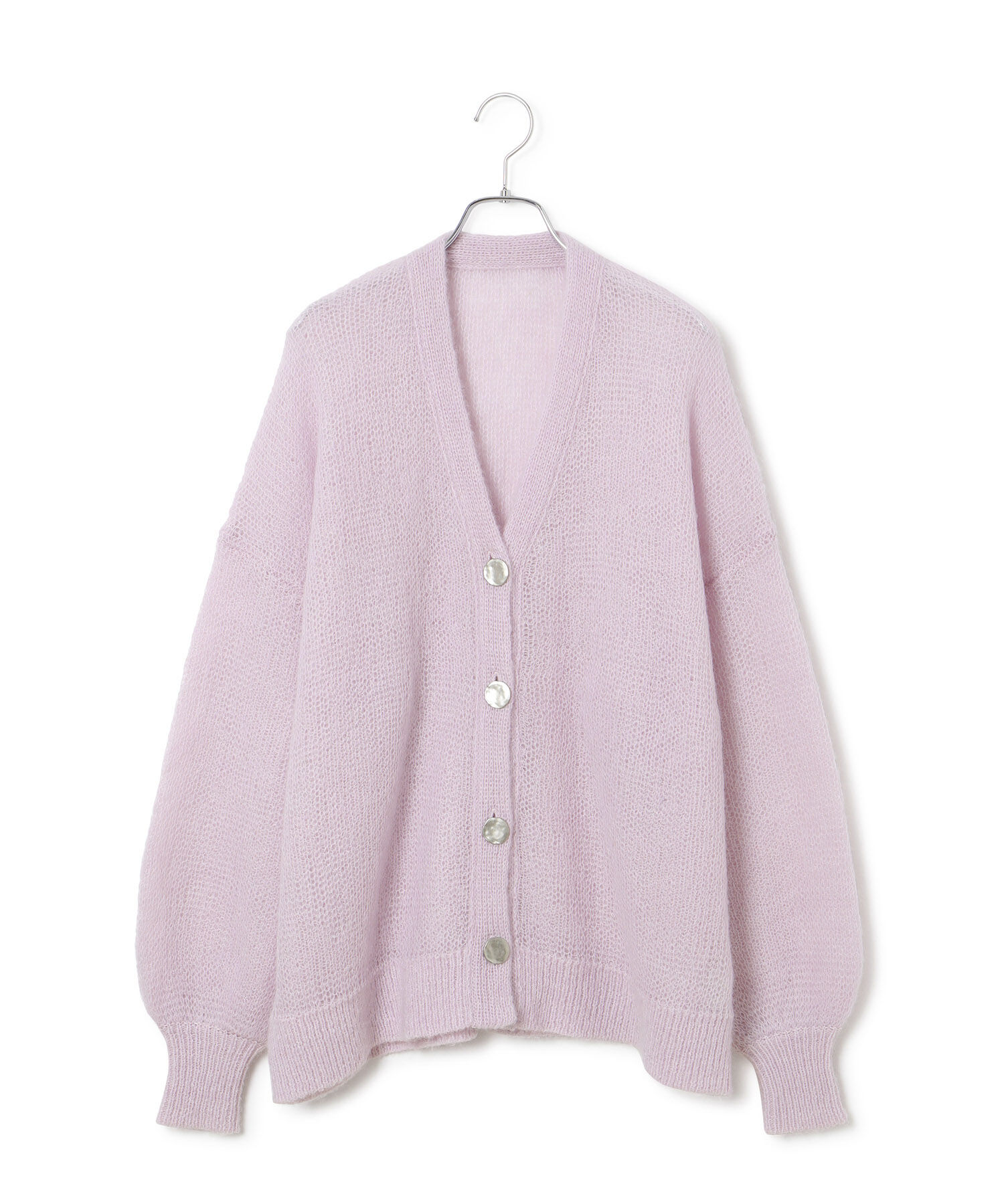 ADAM ET ROPE'「【WEB限定】ダブルモヘヤニットカーディガン」|カーディガン|