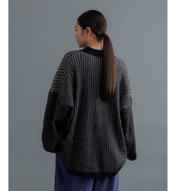 ADAM ET ROPE'「【WEB限定】ディープヘンリーネック リブ ニットポロ プルオーバー / ルーズシルエット / ユニセックス」|ニット・セーター|