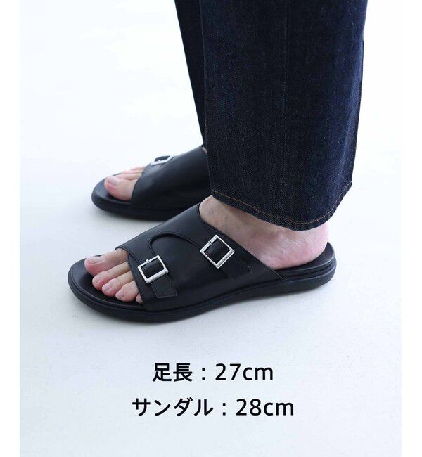 ADAM ET ROPE'「コンフォート ダブルモンク ストラップ カバード レザーサンダル / UNISEX」|サンダル|