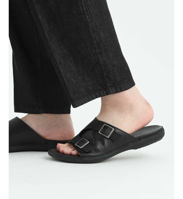 ADAM ET ROPE'「コンフォート ダブルモンク ストラップ カバード レザーサンダル / UNISEX」|サンダル|