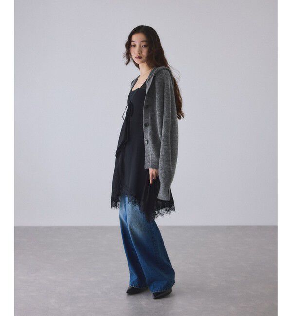 ADAM ET ROPE'「イタリアンウールフーディーカーディガン」|カーディガン|