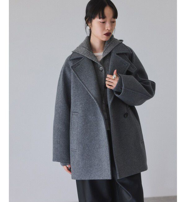 ADAM ET ROPE'「イタリアンウールフーディーカーディガン」|カーディガン|