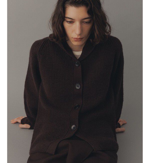 ADAM ET ROPE'「イタリアンウールフーディーカーディガン」|カーディガン|ブラウン(20)
