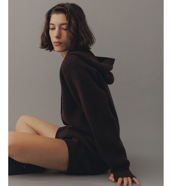 ADAM ET ROPE'「イタリアンウールフーディーカーディガン」|カーディガン|