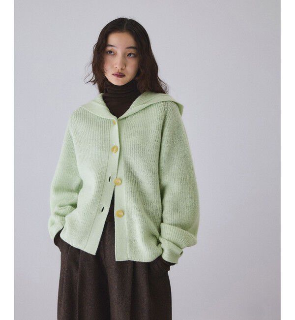 ADAM ET ROPE'「イタリアンウールフーディーカーディガン」|カーディガン|