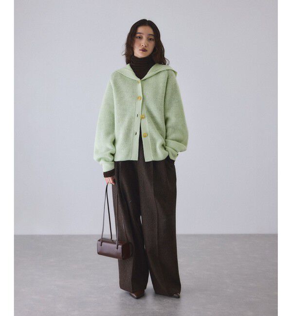 ADAM ET ROPE'「イタリアンウールフーディーカーディガン」|カーディガン|