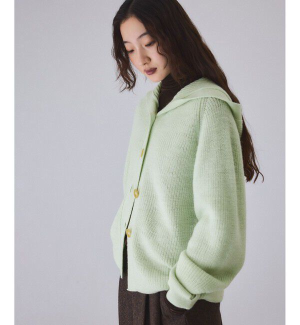 ADAM ET ROPE'「イタリアンウールフーディーカーディガン」|カーディガン|