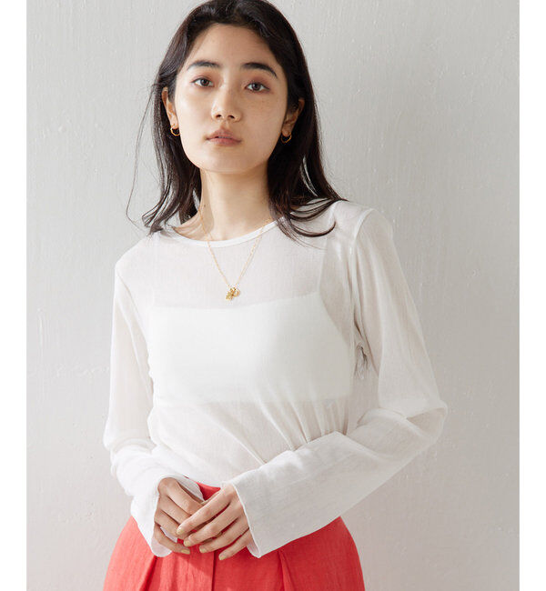  「2wayシアーメッシュプルオーバー」|Tシャツ・カットソー|