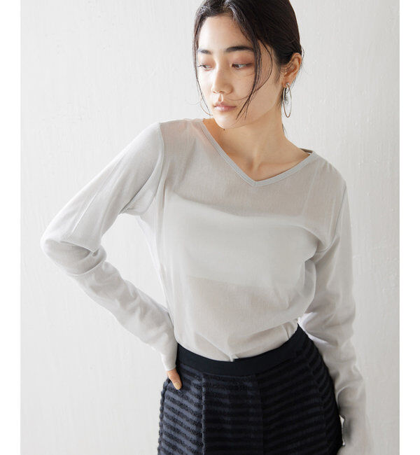  「2wayシアーメッシュプルオーバー」|Tシャツ・カットソー|ミント