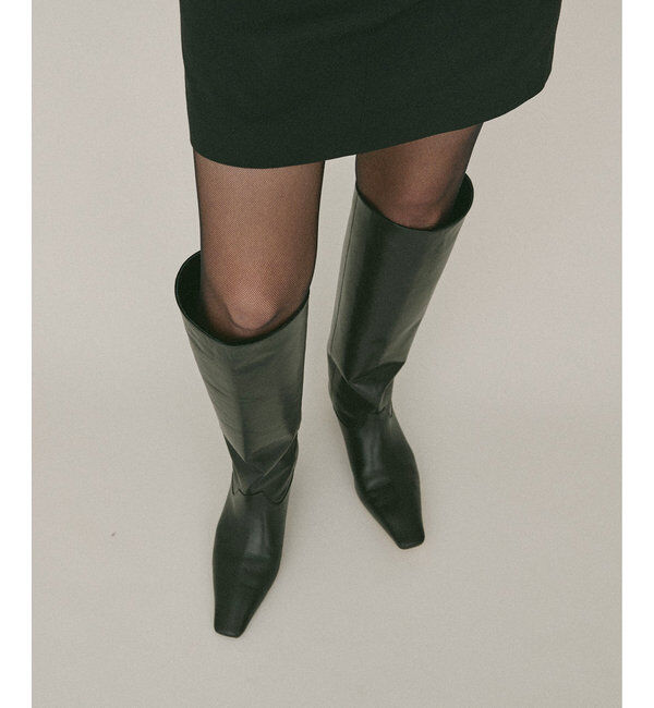 Hoaw.「【Hoaw.】スクエアトゥロングブーツ」|ショートブーツ|