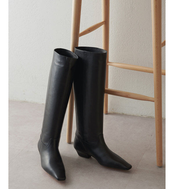 Hoaw.「【Hoaw.】スクエアトゥロングブーツ」|ショートブーツ|