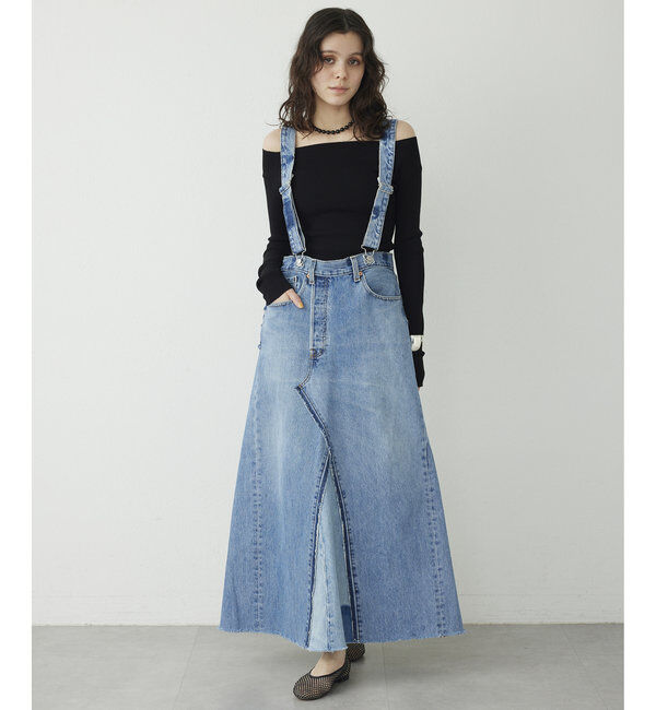  「【Jeanie Blue】SUSPENDERスカート」|ワンピース|