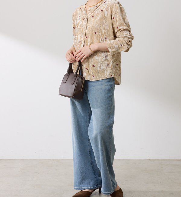  「刺繍ベロアカットソー」|Tシャツ・カットソー|