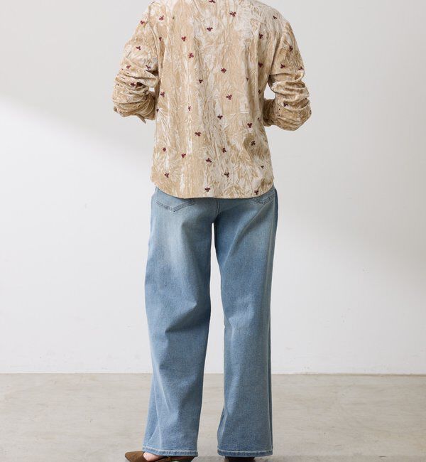  「刺繍ベロアカットソー」|Tシャツ・カットソー|