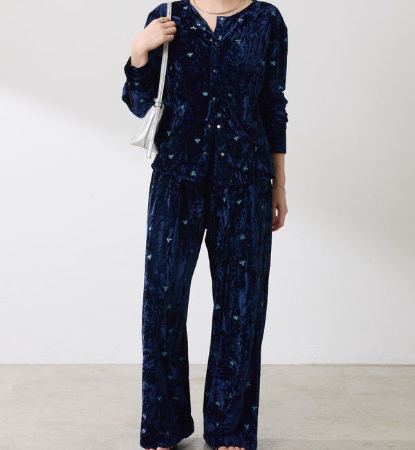  「刺繍ベロアカットソー」|Tシャツ・カットソー|