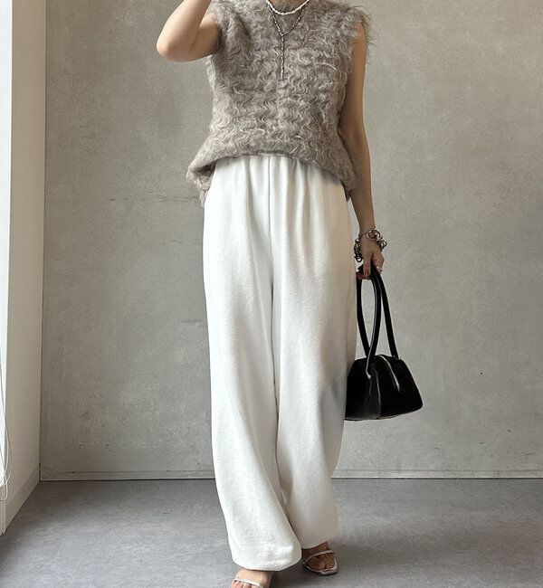  「【前後2WAY】シャギーニットベスト」|ニット・セーター|