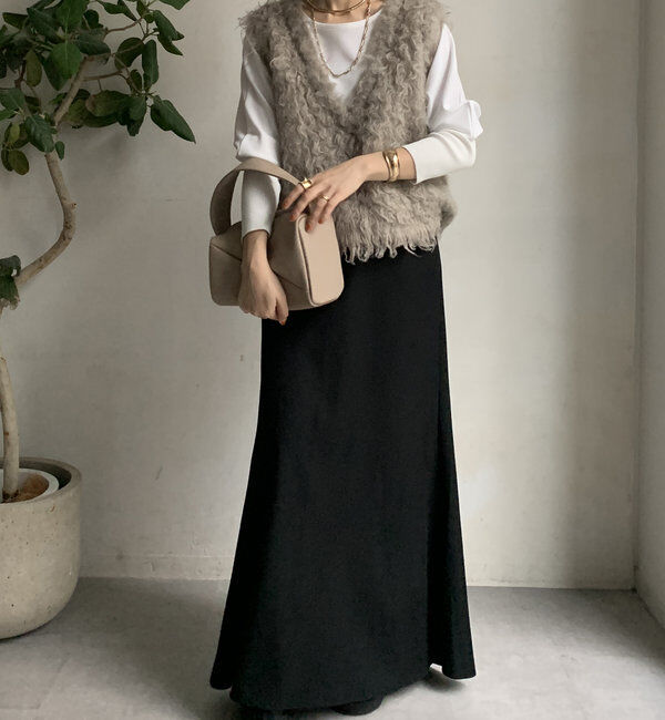  「【前後2WAY】シャギーニットベスト」|ニット・セーター|